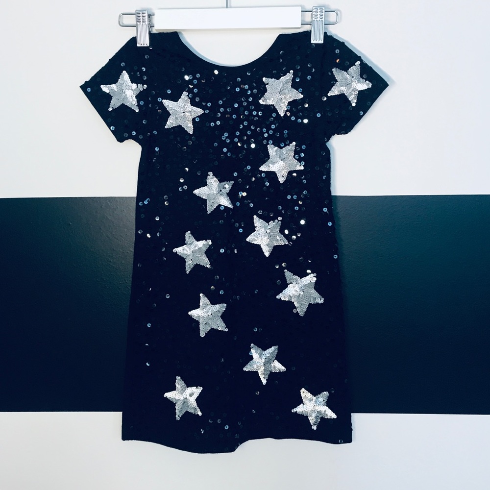 Girls Size 4 Sequins Star Dress Flowers by Zoe